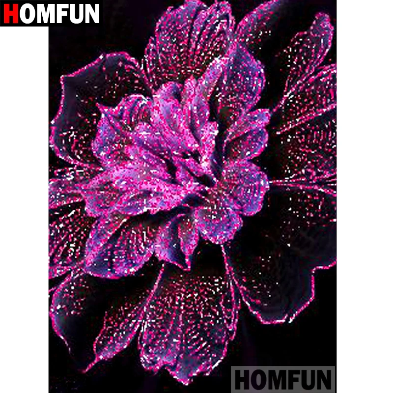 

HOMFUN 5D DIY Diamond Painting Full Square/Round Drill "Blooming flower" 3D Embroidery Cross Stitch gift Home Decor A01879