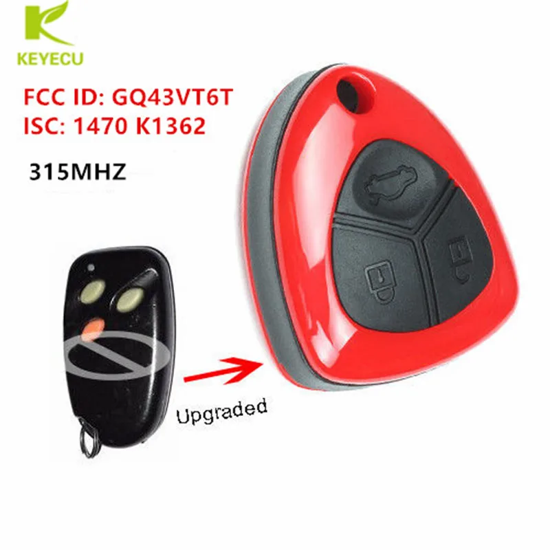 KEYECU Replacement New Upgraded RemoteTransmitter Fob 315MHz for Mitsubishi Dodge Chrysler GQ43VT6T