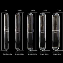 23 см двойной головок Анальная пробка фаллоимитатор стекла и чистой и санитарно огромный стеклянный фаллоимитатор Кристальный анальный анальные шарики поддельные секс-игрушки для геев