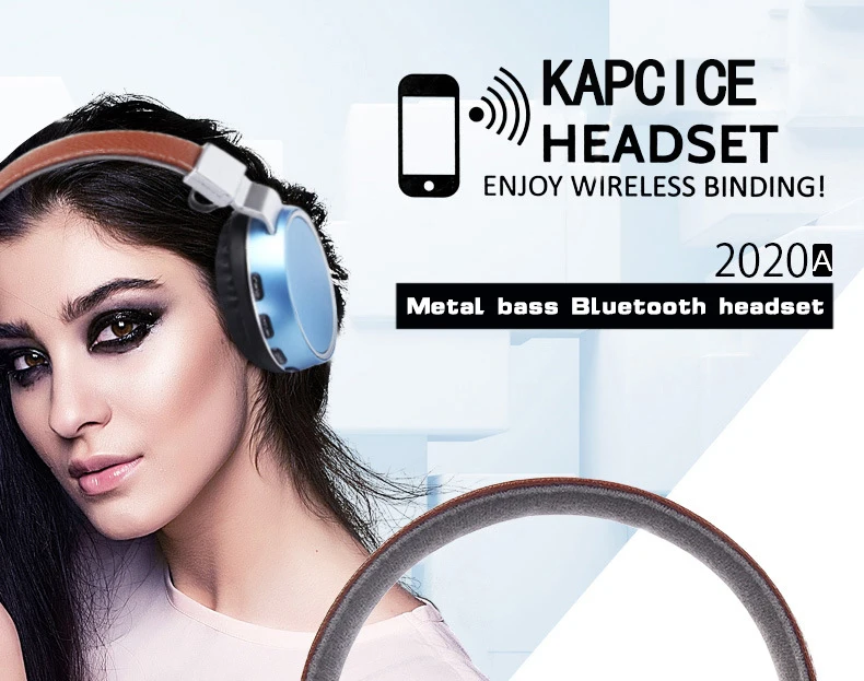Kappcice беспроводные наушники Bluetooth гарнитура наушники с микрофоном для ПК мобильного телефона музыка