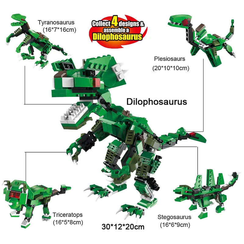 blocks world dinosaurs instructions