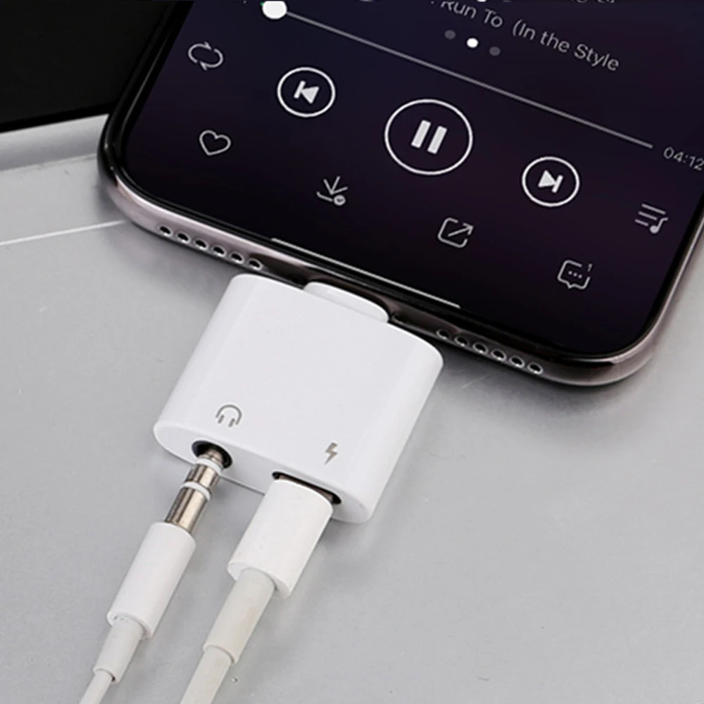 Двойной разъем аудио и зарядный адаптер для iPhone 6 7 8 Plus X XR XS MAX Зарядный Кабель