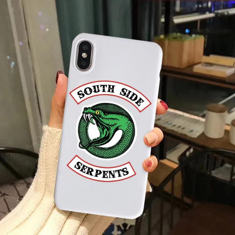 GYKZ American TV Riverdale Southside Serpents Phone Case For iPhone X XS MAX XR X 7 8 6 6s Plus Soft Silicone Back Cover Coque