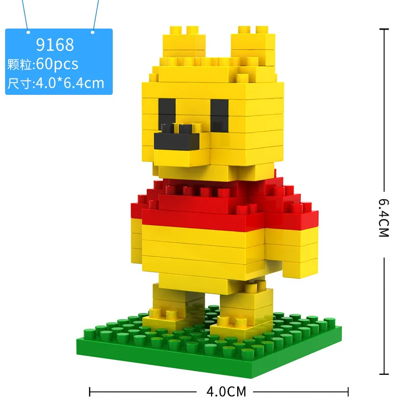 Goede LOZ NanoBlocks Cartoon Leuke Diamond Bouwstenen intellectuele power Winnie actiefiguren Onderwijs Kinderen Speelgoed Gift