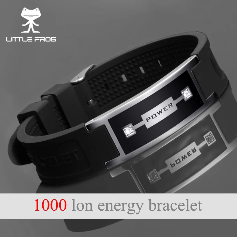 LITTLE FROG Multicolor Men's Health Bracelets Bangles Magnetic Power Energy Stainless Steel Charm Bracelet Jewelry 20009 multicolor owl charm bracelet 3pcs