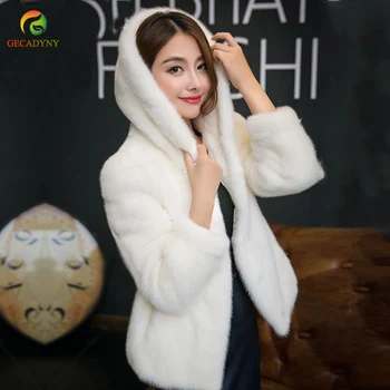 

Faux Mink Fur Coat Women Winter Fashion Long Sleeve Artifical Fur Coats Women Warm Hooded Overcoat Female Faux Fur Jacket Ladies