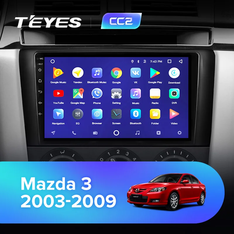 Excellent TEYES CC2 For Mazda 3 1 2 BK 2003-2009 2008-2013 Car Radio Multimedia Video Player Navigation GPS Android 8.1 No 2din 2 din dvd 2