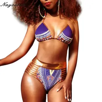 

Hot sexy 2019 brazilian bikini swimsuit women high waisted bathing suits biquini swimwear plus size Retro bandeau swimming suit
