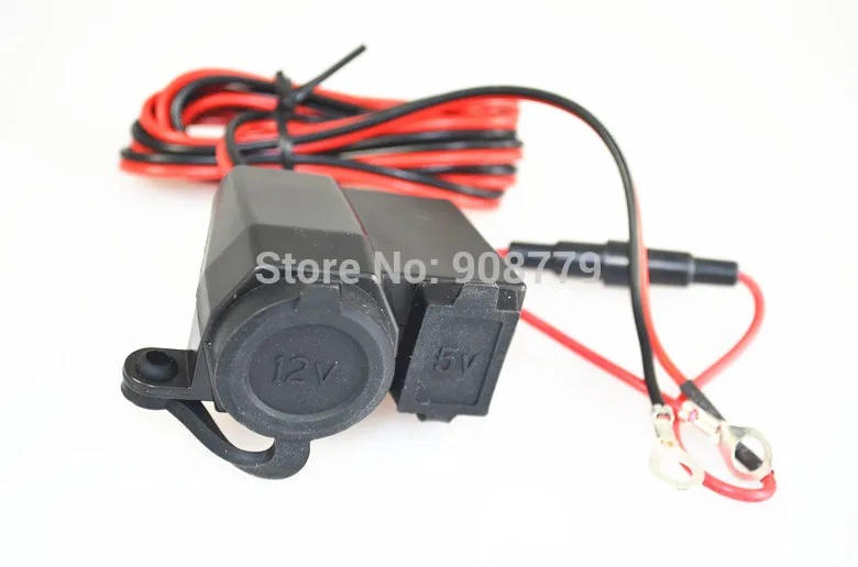New Motorcycle 12V USB Cigarette charger Lighter Power Port Integration Outlet Socket 5v usb power charge socket D-961 - Цена: 