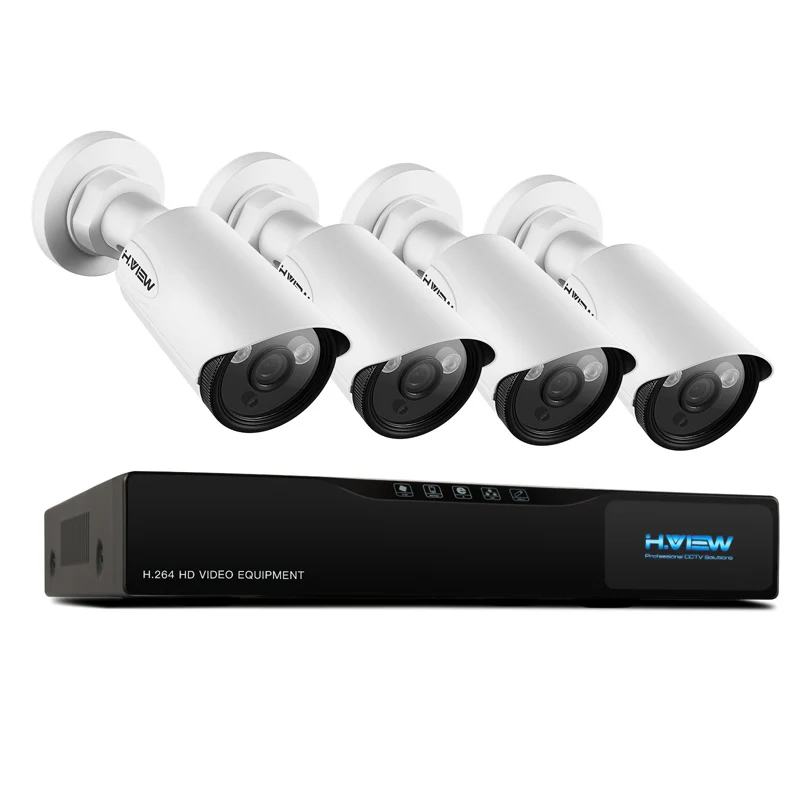 

H.View IP Camera CCTV System 960P IP Camera Security Camera System 1080P Video Output iPhone Android Phone Easy Access