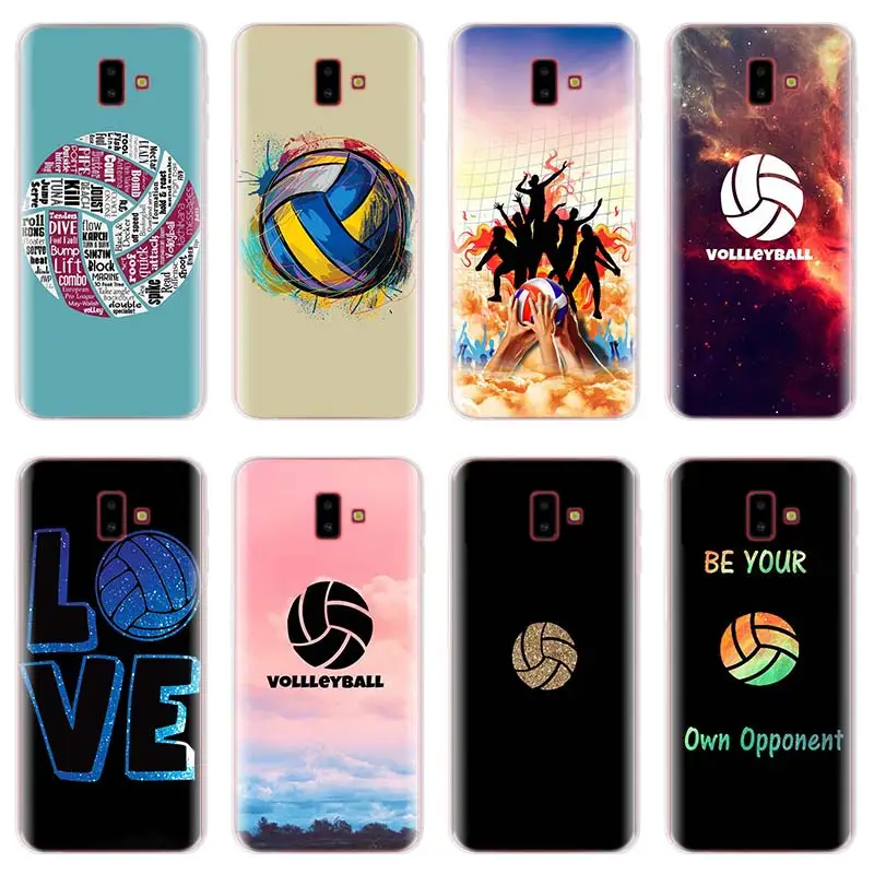 

I love Volleyball TPU Phone Case for Samsung Galaxy J4 J5 J6 Plus J7 J8 2018 J5 J7 Prime Soft Silicone cases coque