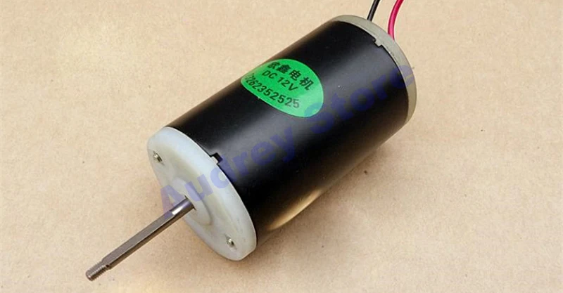 DC12V-24V 555 мотор 6400 об/мин для поперечного потока вентилятор двойной шариковый подшипник, бесшумная большая компенсация крутящего момента Угольная щетка