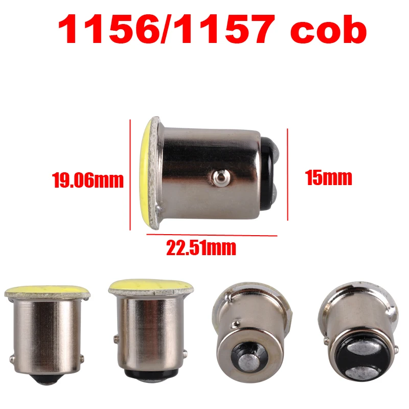 Autoec 10 шт. 1156 1157 P21W P21/5 Вт Ba15s Bay15d COB Авто указатель поворота DC12V белый # LF47|car light|light