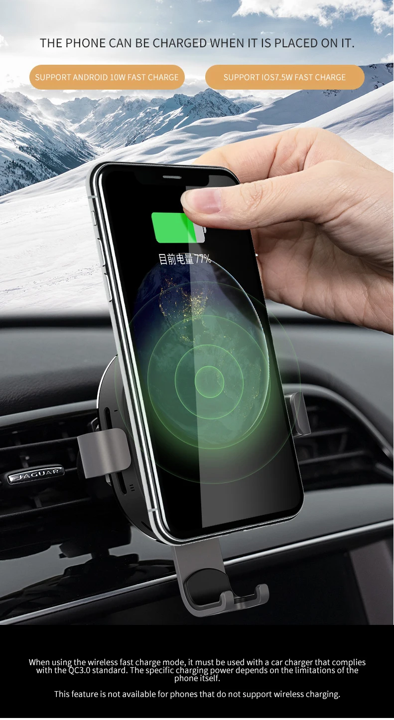 Xiaomi 70mai Qi Wireless Car Charger For iPhone Xs Max XR X Samsung Intelligent Sensor Fast 70 mai Wirless Charger Holder in Car (1)
