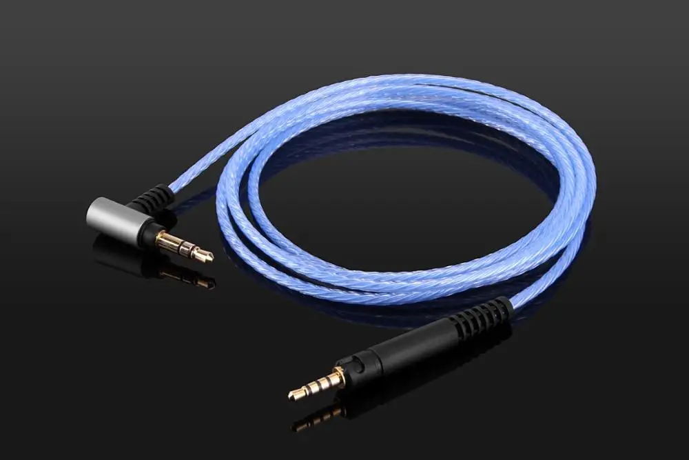 Замена обновления посеребренный аудио кабель для Sennheise HD598 Cs SE SR HD599 HD 569 579 наушники-3 цвета - Цвет: Right angle blue