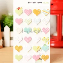 Новинка 1 шт./компл. милые цвета в форме сердца наклейка из сукна/Скрапбукинг Украшение Этикетка/Наклейка/