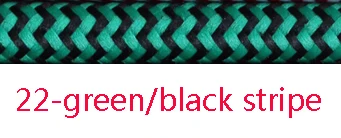 2 м, 3 м, 5 м, 10 м, 2 ядра, 0,75 мм2, тканевый плетеный кабель, электрический провод, винтажный светильник, шнуры - Цвет: 22 greenblack stripe