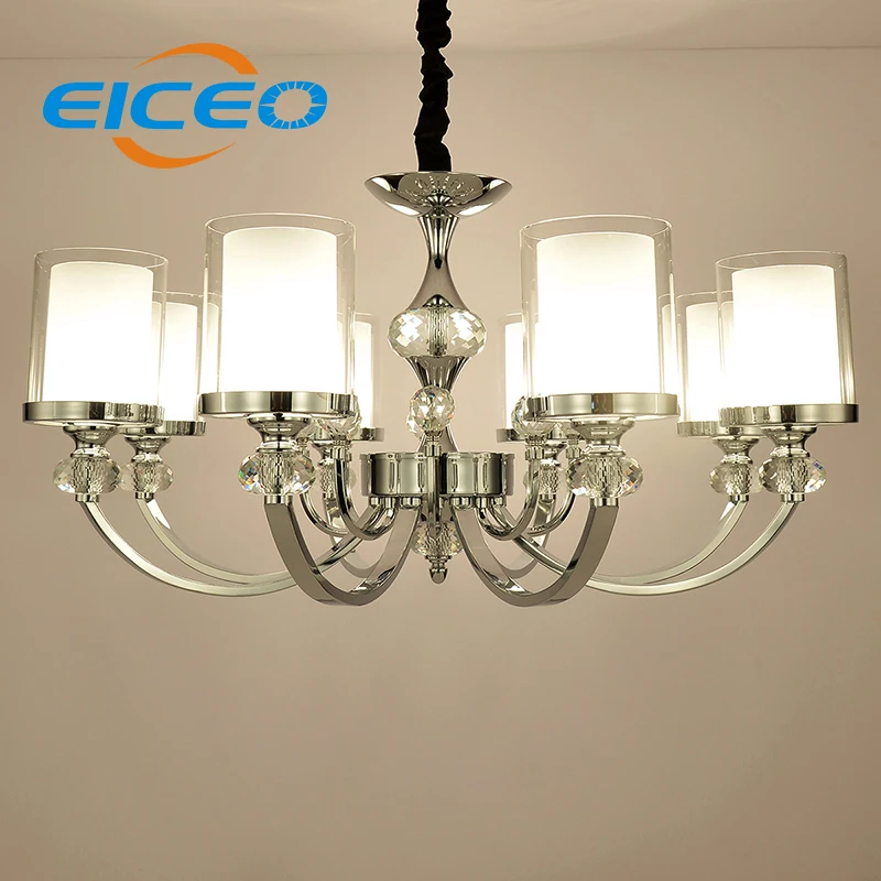 

(EICEO) Crystal droplight contemporary contracted lamp bedroom lamps lanterns iron LED droplight sitting room LED Pendant Light