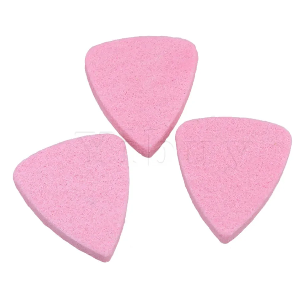 Yibuy 3x2.8cm Pink Felt Guitar Finger Picks Soft Plectrums for Ukulele