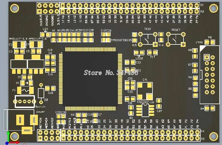 

TMS320 F28332 F28334 F28335 DSP minimum system board development board (empty board, bare board)