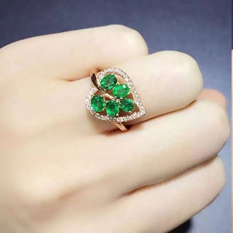 

2017 Hot Sale Anillos Qi Xuan_Fashion Jewelry_Colombia Green Fashion Rings_Plated Rose Gold Woman Rings_Factory Directly Sales