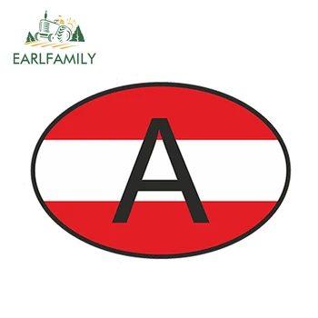 

EARLFAMILY 13cm x 9.1cm Car Styling A Austria Country Code Oval With Austrian Flag Car Sticker Helmet Waterproof Car Accessories