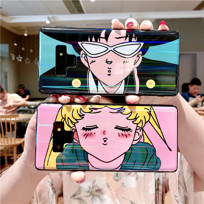 Для samsung примечание 9 Note8 случае Япония Корея аниме пара Сейлор Мун смокинг маска