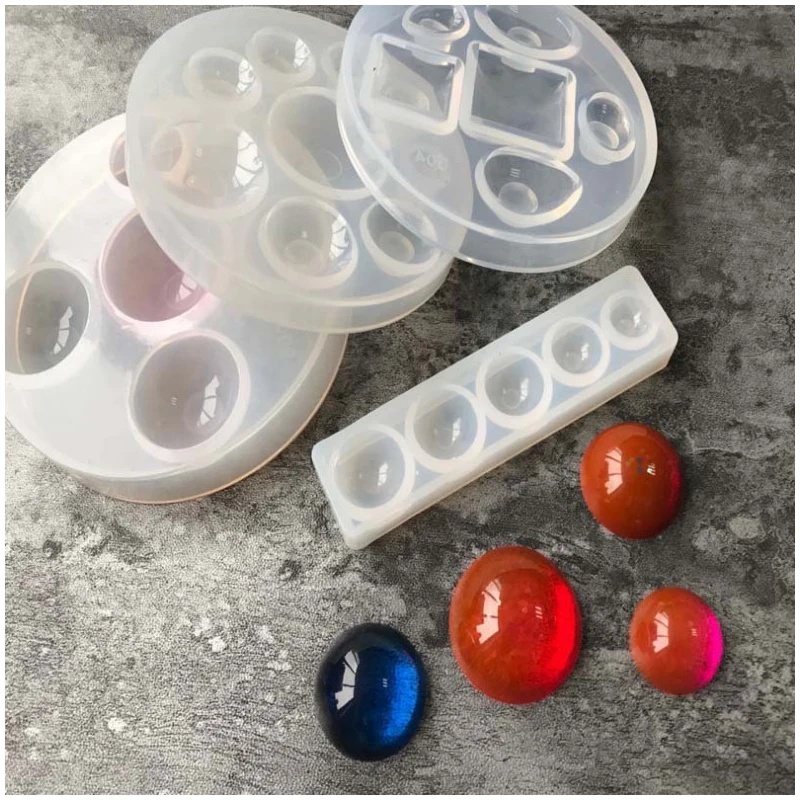 

Crystal Epoxy Mould Round Hemisphere Silicone Mould Semicircular Mirror