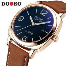 Rose Gold Watches Men 2017 Luxury Brand Men s Quartz Hours Date Clock Male Military Leather