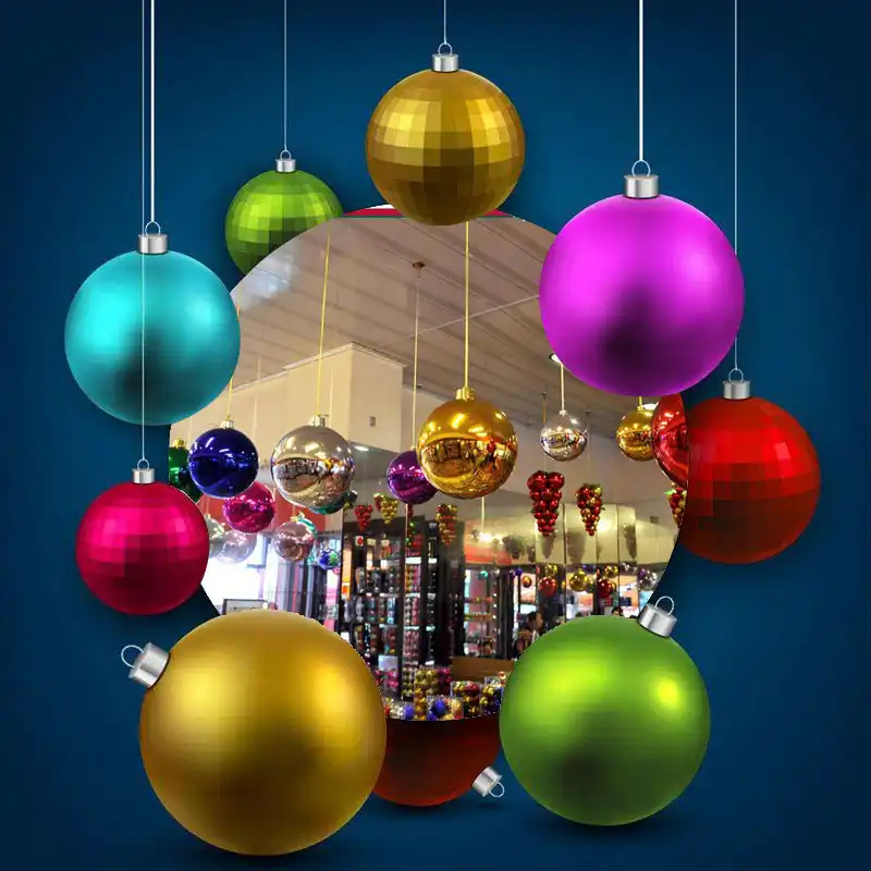 Hot Selling Newest 2019 Christmas Decorations Hanging Ball Light Flash Large Ball Holiday Decoration Ceiling Hanging Accessories