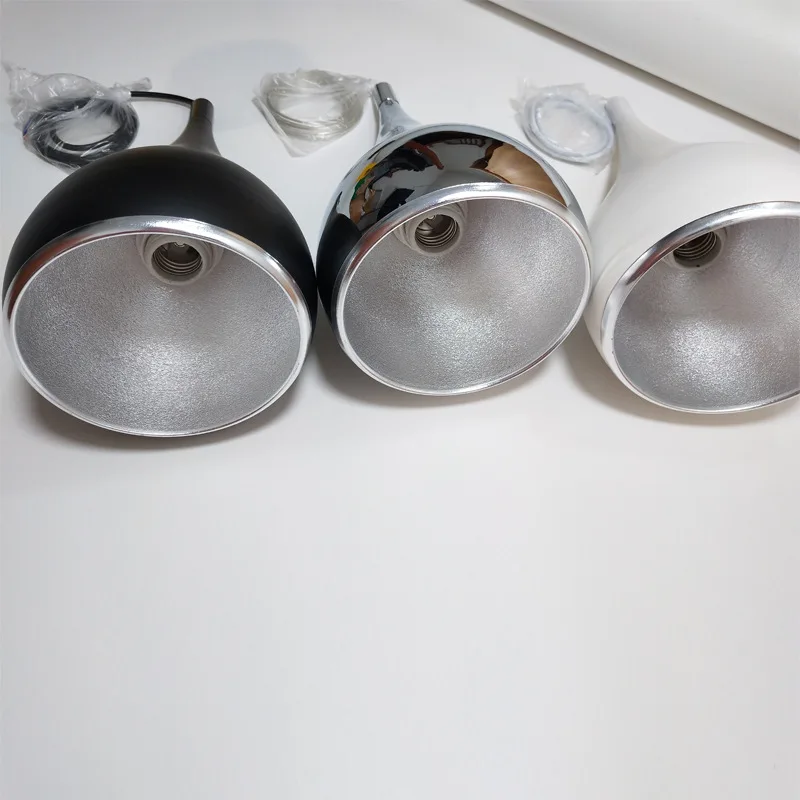 Бар подвесное освещение серебро современный подвесной светильник кухонный островной свет кабинет спальня домашний подвесной потолок лампа включает лампу
