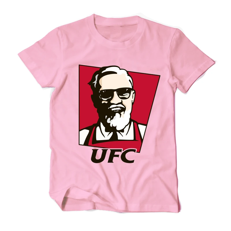 Летняя футболка Conor McGregor UFC KFC Colonel Harland Sanders с креативным дизайном, футболка с коротким рукавом, мужские хлопковые футболки, забавная футболка - Цвет: JP0039