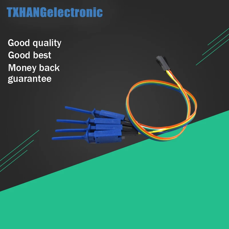 4PCS 1 Pin Test Clamp Wire Hook Test Clip Logic Analyzer Electronic Components