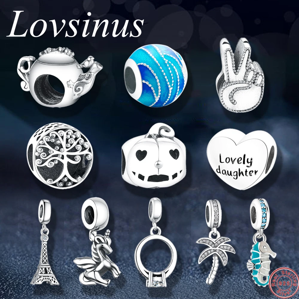 

Fits Original Pandora Charms Bracelet 925 Sterling Sliver Beads Charm Pendant Plata DIY Jewelry Valentine's Day Gifts Berloques