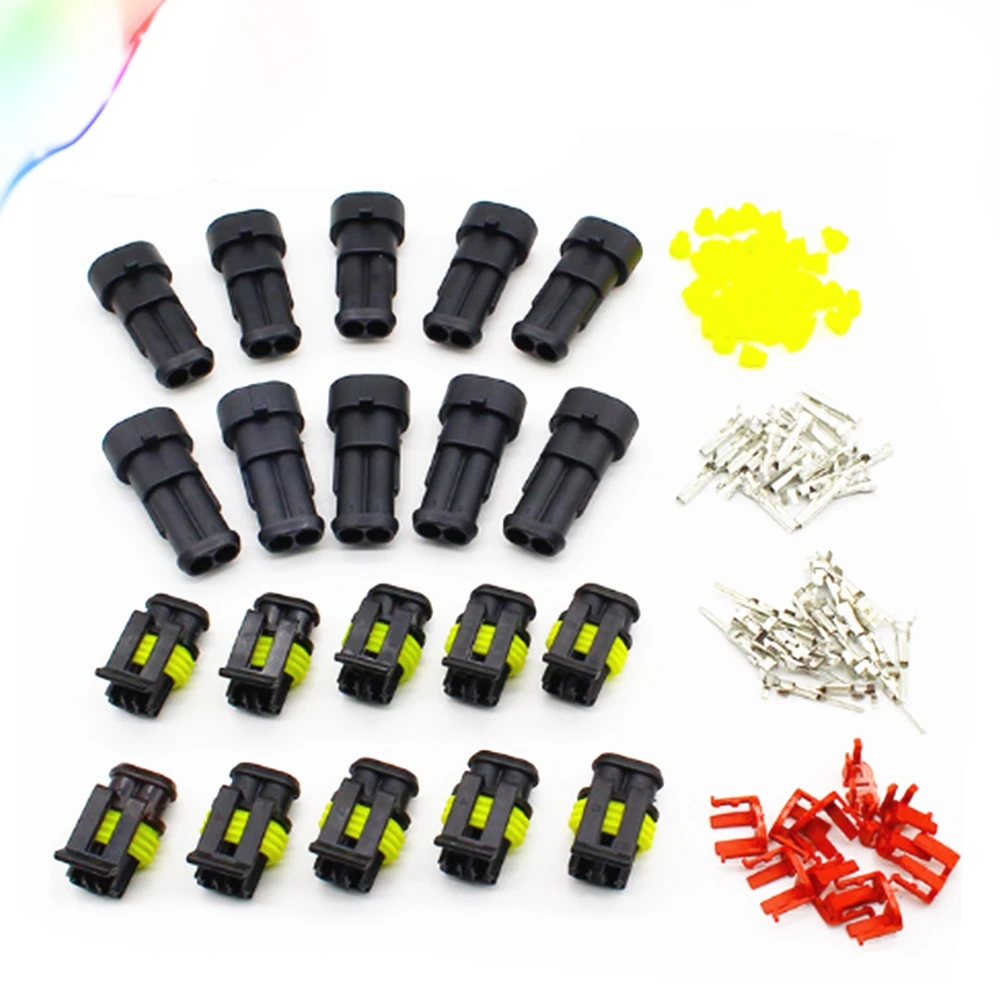 

Promotion! 10 Kit 2 Pin Way Waterproof Electrical Wire Connector Plug