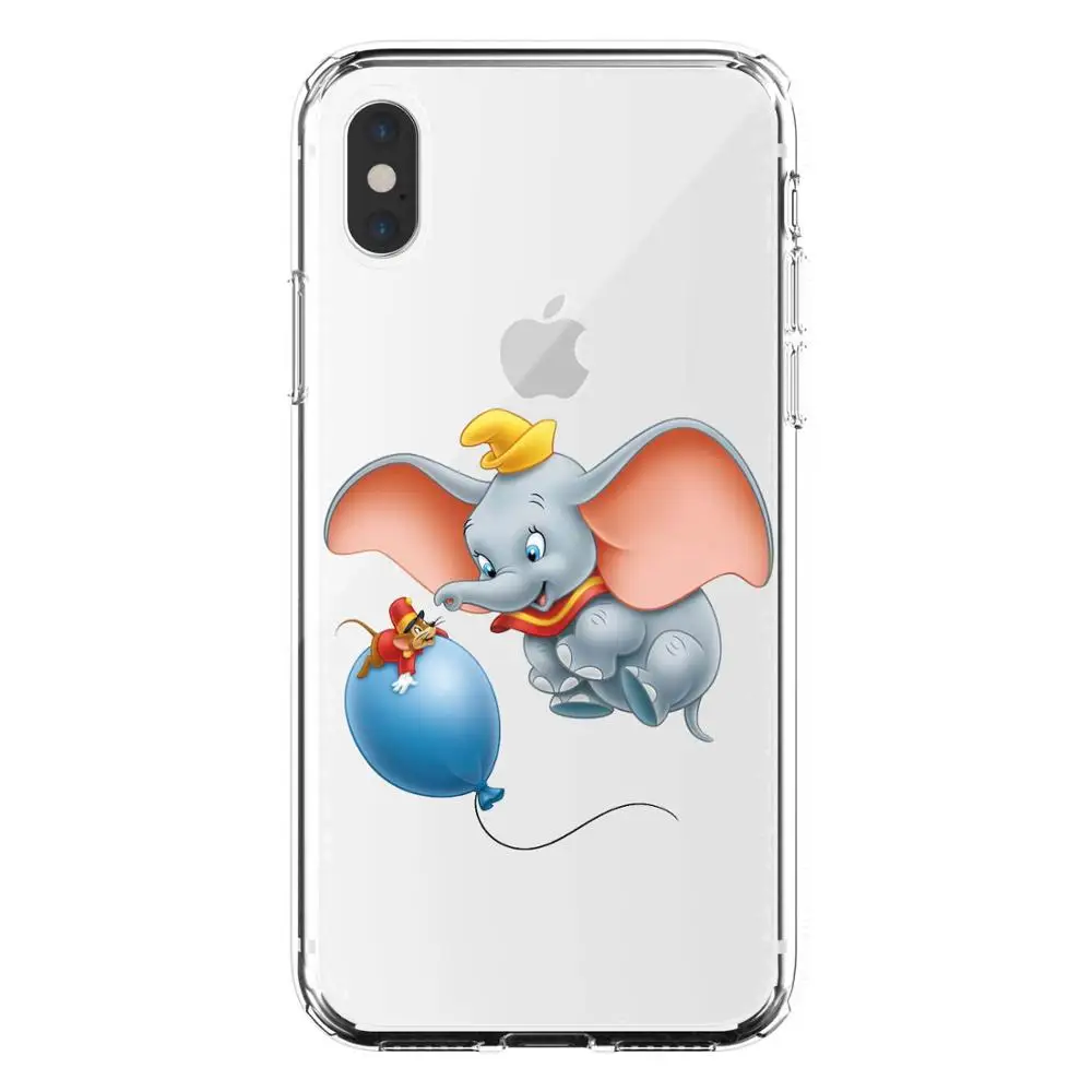 Милый мультфильм анимированные Disneys Dumbo Мягкий силиконовый чехол для iPhone 11 Pro MAX 6 7 8Plus SE 5 5S 6 7 8 MAX XR XS X10 чехол для телефона - Цвет: TPU