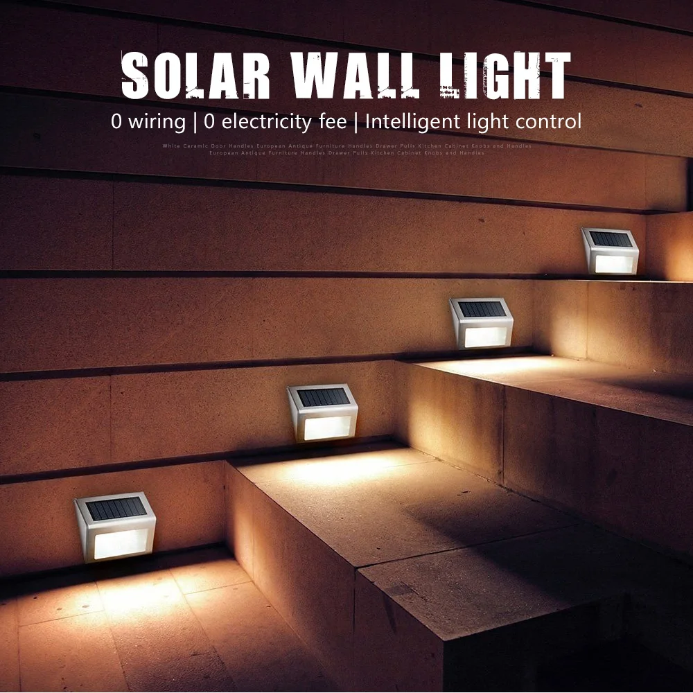 Movido a Energia Luzes da Escada ao ar Iluminação para Caminhos de Passos Solares à Prova Peças Luzes Passo Solar Levou Livre Pátio Deck d' Água 10 2 Cheap Lâmpadas solares