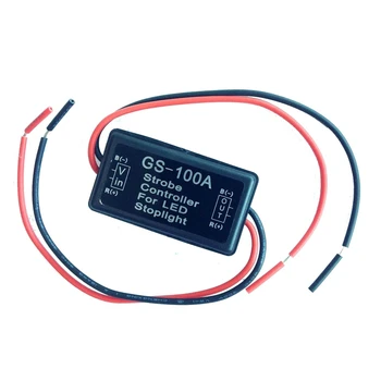 

DC12-24V 2A 15W Mini Flash Strobe Controller Driver for LED Brake Tail Stop Light Alert The Vehicles Waterproof 15cm Cable