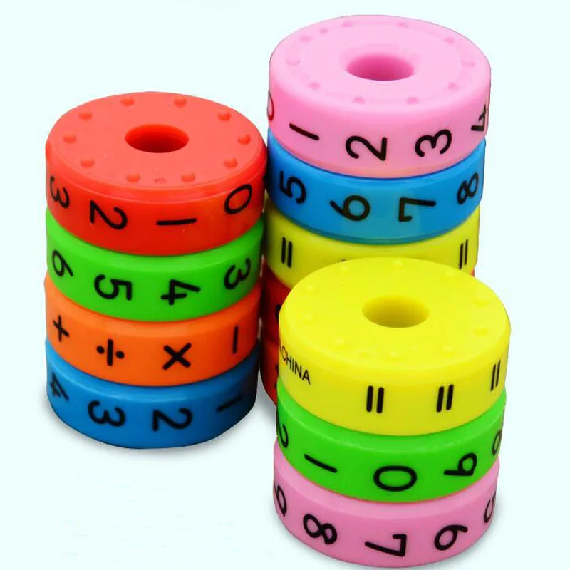 

6 Pieces Magnetic Montessori Kids Preschool Educational Plastic Toys For Children Math Numbers DIY Assembling Puzzles Boys Gir