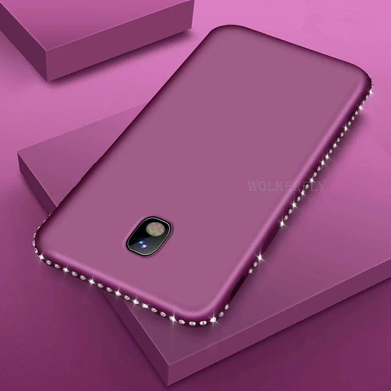 Мягкий чехол для samsung Galaxy A7 A8 A6 S8 S9 плюс J8 J6 J4 A5 A7 A3 J5 J7 J3 S7 край на Note 9 8 Bling Fundas - Color: Purple