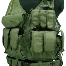 Тактический жилет модульное облегченное разгрузочное снаряжение из нейлона Combat paintball защитная одежда охотничий как в CS тренировок с майкой, с камуфляжным принтом