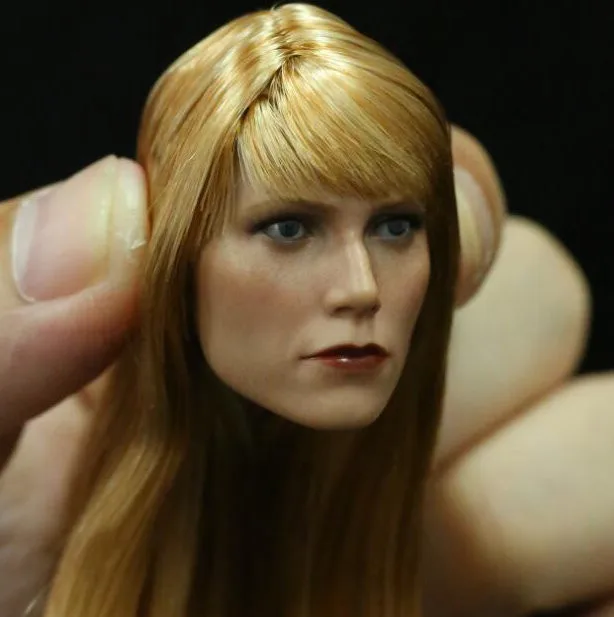 Изготовленные на заказ 1/6 весы Gwyneth Paltrow Pepper Potts голова Лепка для горячих игрушек