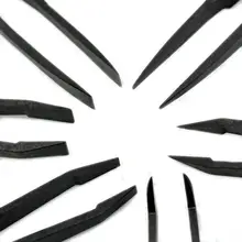 6 шт. точный Пинцет Комплект Пластик Анти-статический набор инструментов Размеры 1/2/3/5/6/8 каждый из них(черный