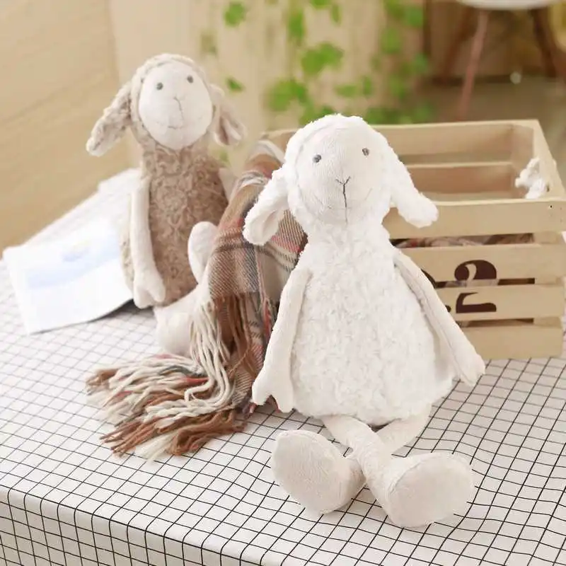 

Cute Sheep Plush Toys Soft Stuffed Cartoon Animal Couple of Lamb Stuffed Dolls Baby Accompany Sofa Toys for children Christmas