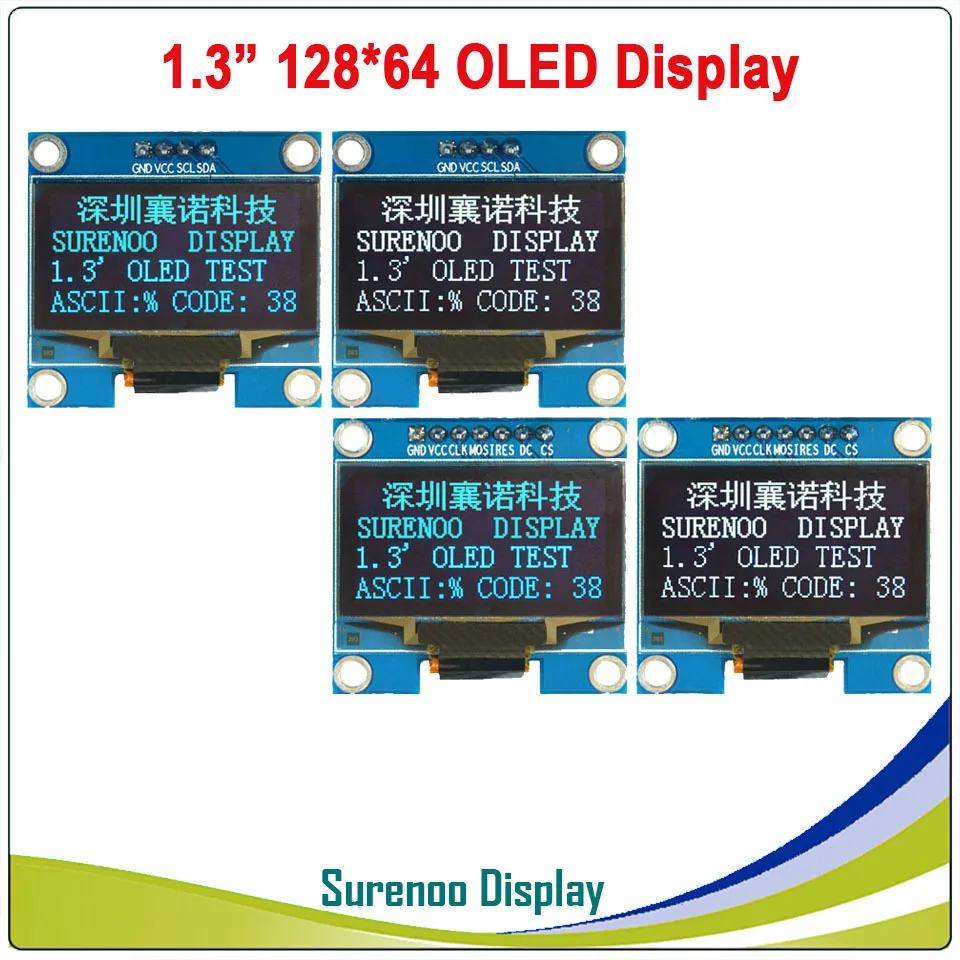 Реальный oled-дисплей, 1," 128*64 12864 Графический SPI IEC IIC ЖК-модуль, ЖК-экран LCM SH1106 контроллер