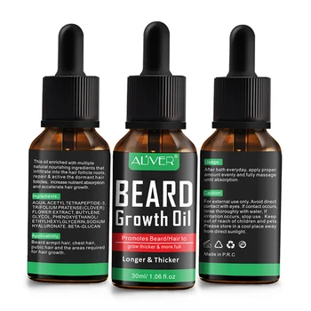 

1pcs New 30ml Natural Beard Growth Essential Oil Nourishing Beard Care Moustache Growing Essence Liquid