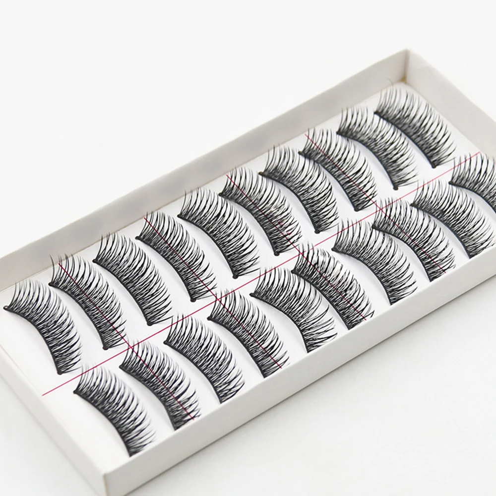 10 Pairs/ Box 3D Mink Eyelashes Cruelty Free Lashes Handmade Reusable Natural Eyelashes Popular False Lashes Women Makeup