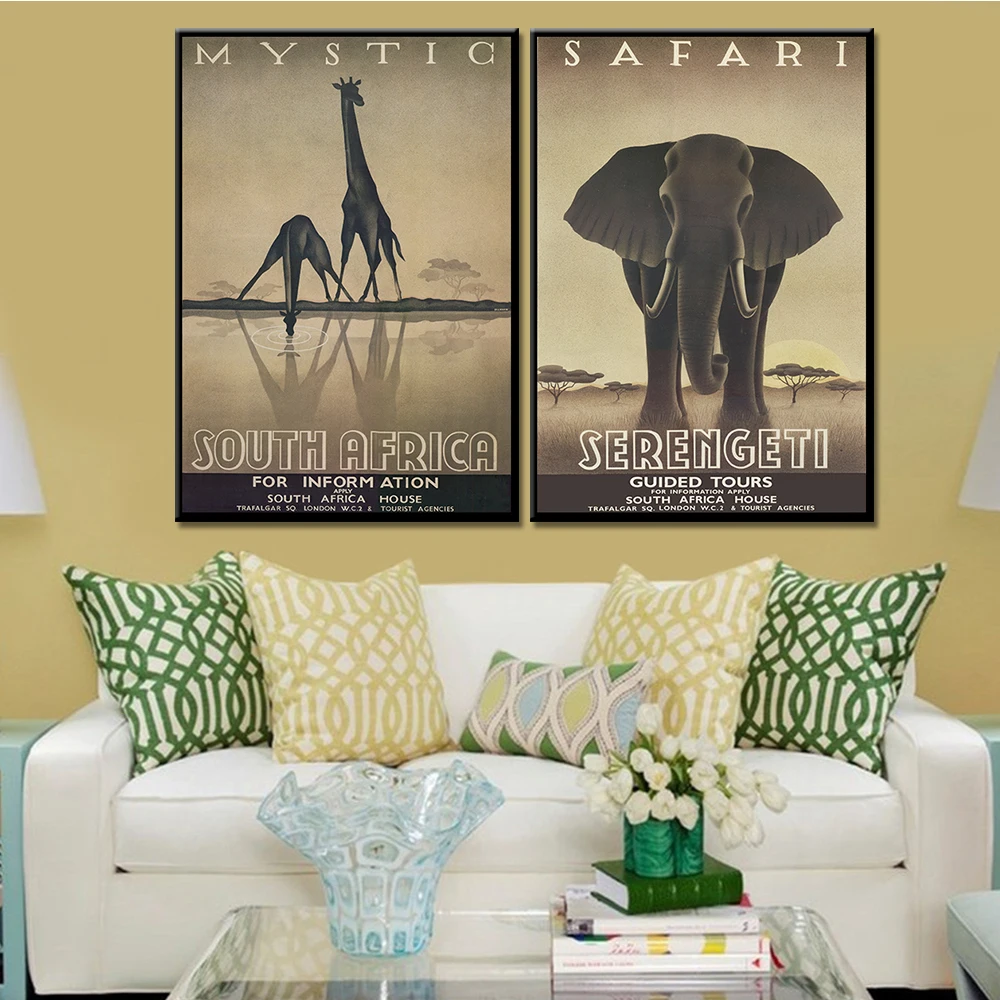 Kostenloser versand 2 stück leinwand kunst deer malerei abstrakte auf leinwand poster und drucke moderne nordic