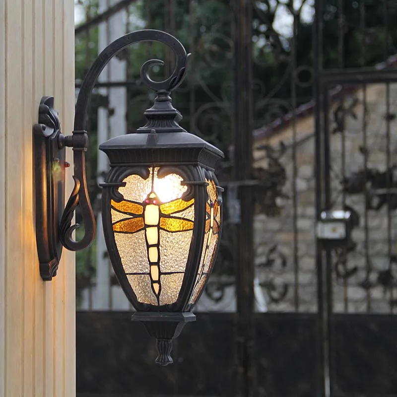 Square European wall light villa door pillar headlight waterproof