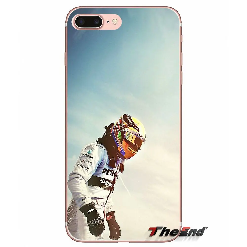 Для Apple iPhone X 4 4S 5 5S SE 5C 6 6S 7 8 Plus 6Plus 7plus 8plus Fundas Coque Lewis Hamilton F1 Racing car Star мужской